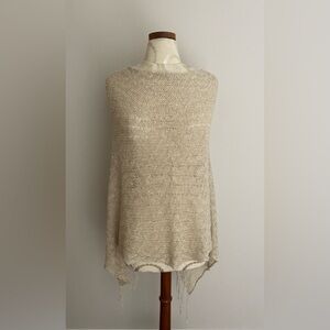 Beige Mesh Poncho Chico's one size
